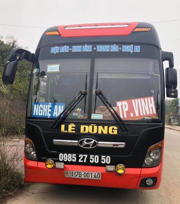 Xe Lê Dũng Mặt trước xe Giường nằm 41 chỗ