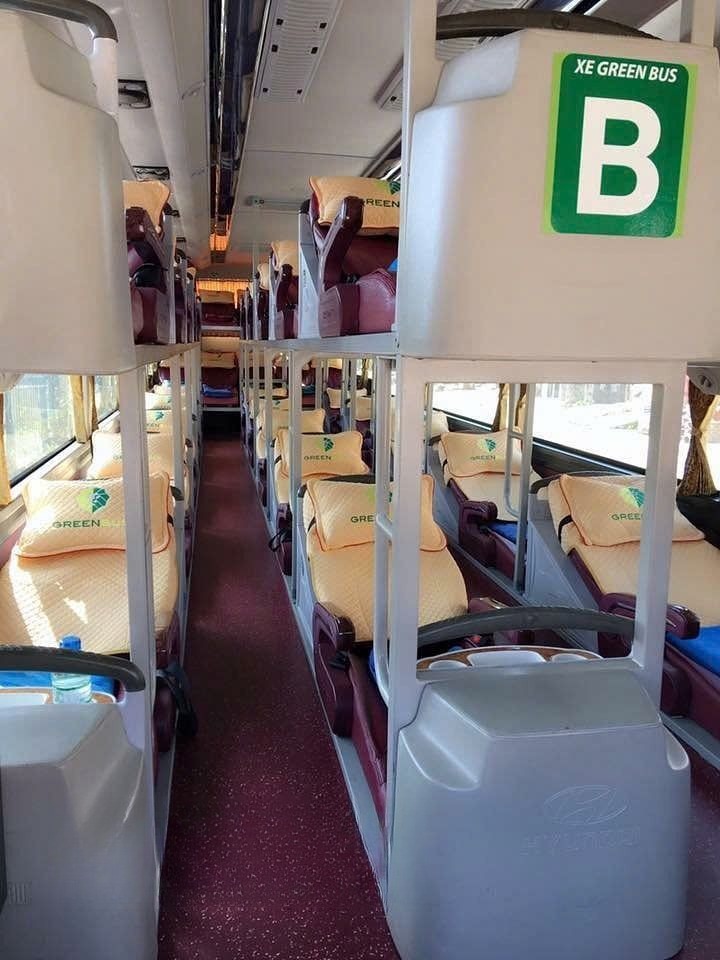Xe Green Bus (Quảng Ninh) Nội thất Tiện ích Giường nằm Limousine 36 chỗ