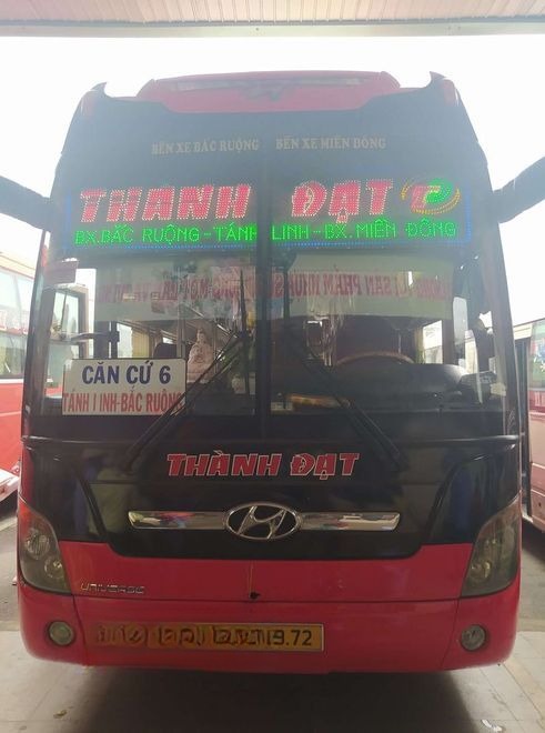 Xe Thành Đạt Mặt trước xe Giường nằm 40 chỗ