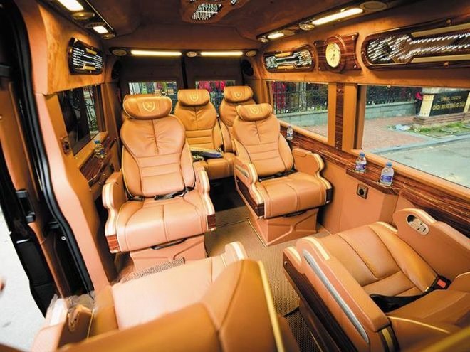 Xe Bình An Nội thất Limousine 9 chỗ