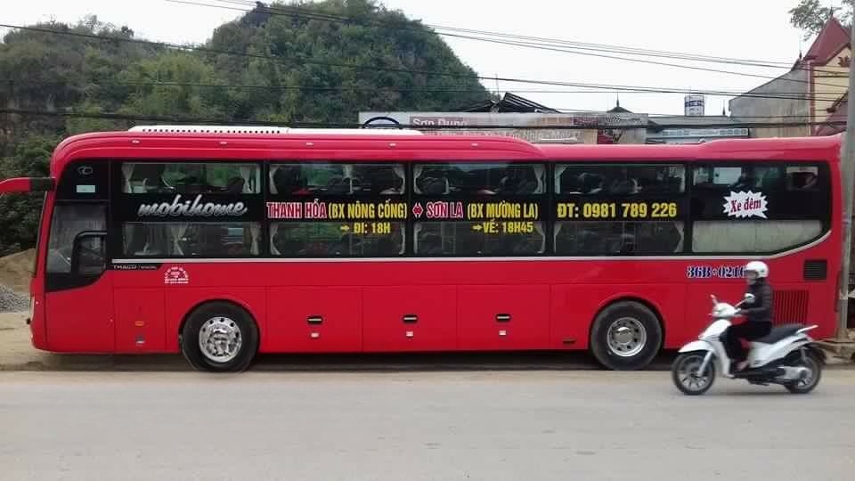 Xe Quang Đông (Thanh Hóa) Bên hông xe Giường nằm 38 chỗ