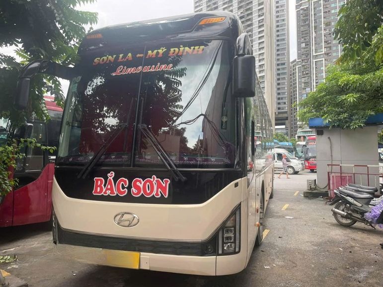 Xe Lovabus Mặt trước xe Limousine giường nằm 20 chỗ