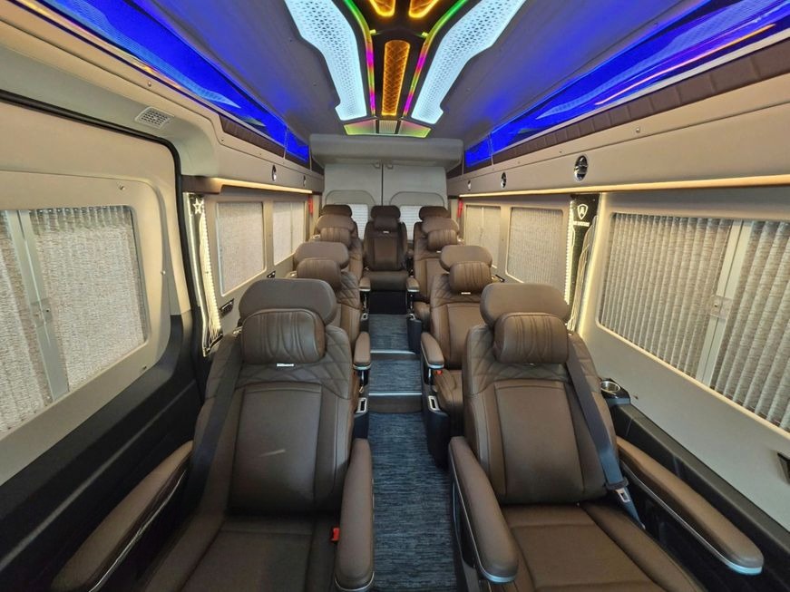 Xe Khánh An Limousine Ghế ngồi Tiện ích Nội thất Sơ đồ 11 chỗ