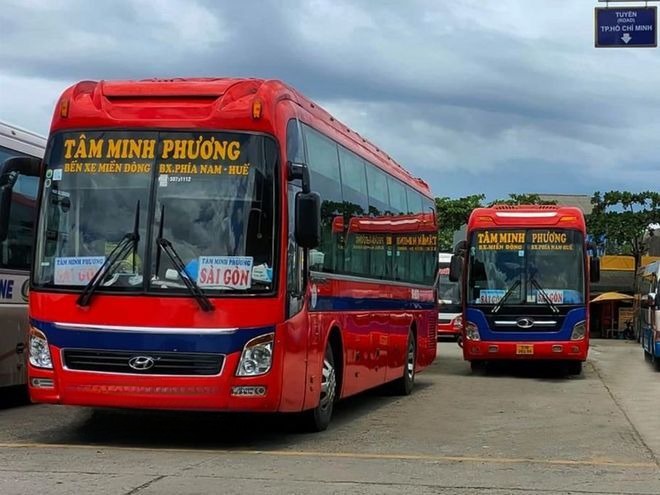 Xe Tâm Minh Phương Mặt trước xe Giường nằm 46 chỗ