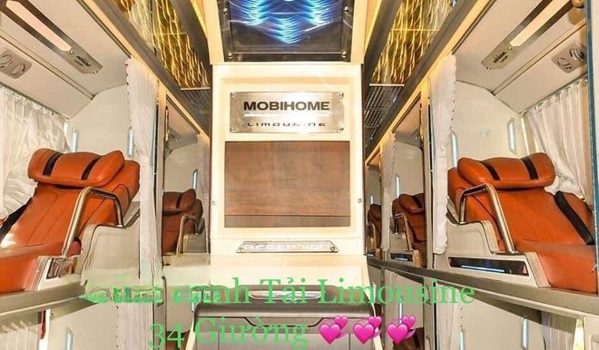 Xe Bình Minh Tải Nội thất Giường nằm Tiện ích Limousine 34 Phòng Đơn