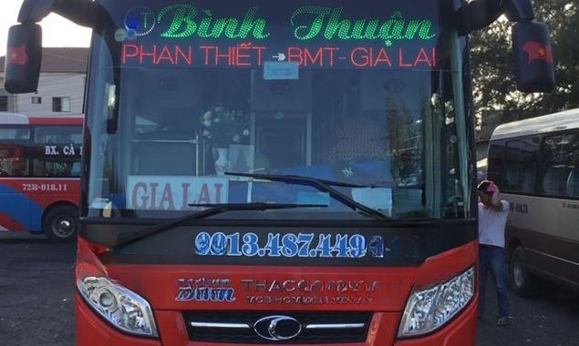 Xe Bình Thuận Mặt trước xe Giường nằm 44 chỗ 