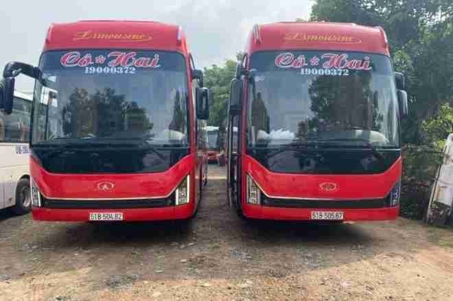 Xe Cô Hai Mặt trước xe Limousine 34 giường