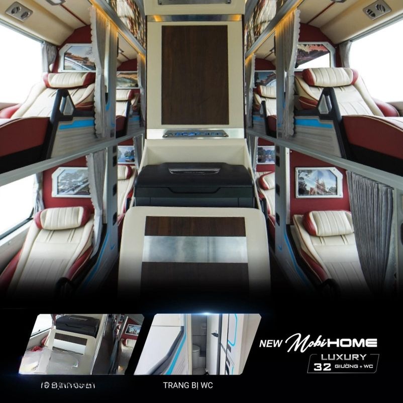 Xe An Phú Travel (Đà Lạt) Giường nằm Nội thất Tiện ích Limousine 34 Phòng VIP