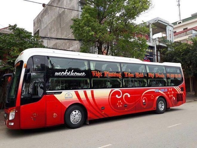 Xe Việt Phương Bên hông xe Giường nằm 41 chỗ