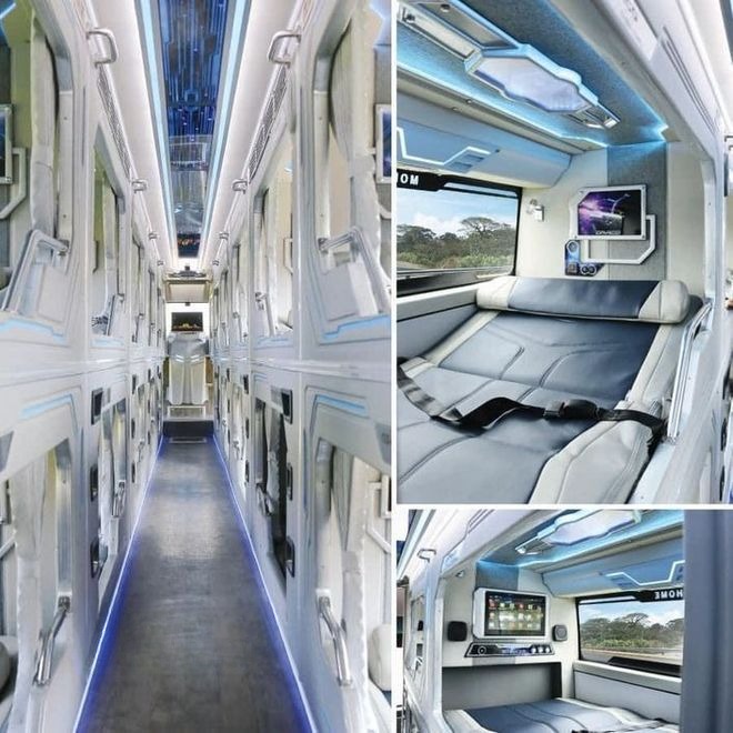 Xe Kim Chi 265 Giường nằm Nội thất Limousine giường phòng 22 chỗ - WC