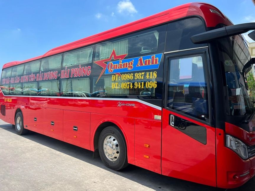 Xe Quảng Anh (Yên Bái) Bên hông xe Giường nằm 40 chỗ