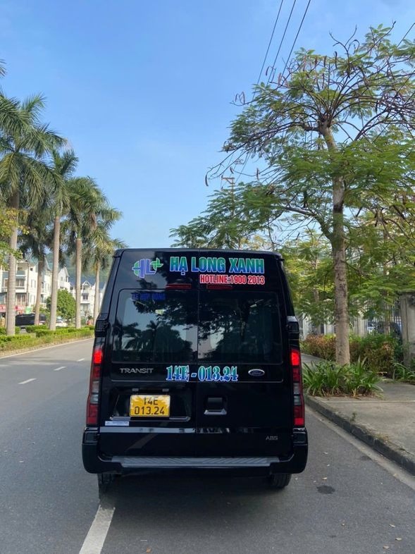 Xe Hạ Long Xanh Mặt sau xe Sơ đồ 16 chỗ