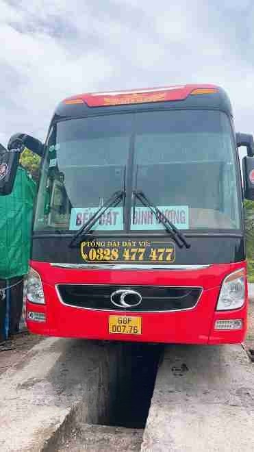 Xe Hiền Vân Mặt trước xe Giường nằm 40 chỗ