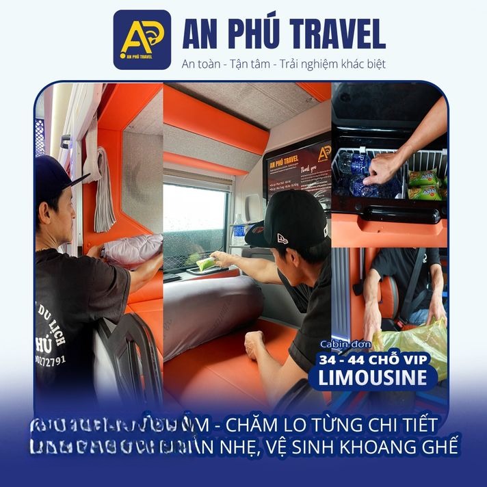Xe An Phú Travel (Đà Lạt) Tiện ích Giường nằm 44 chỗ