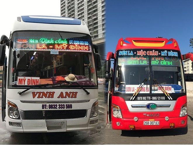 Xe Sơn La Express Mặt trước xe Giường nằm 40 chỗ