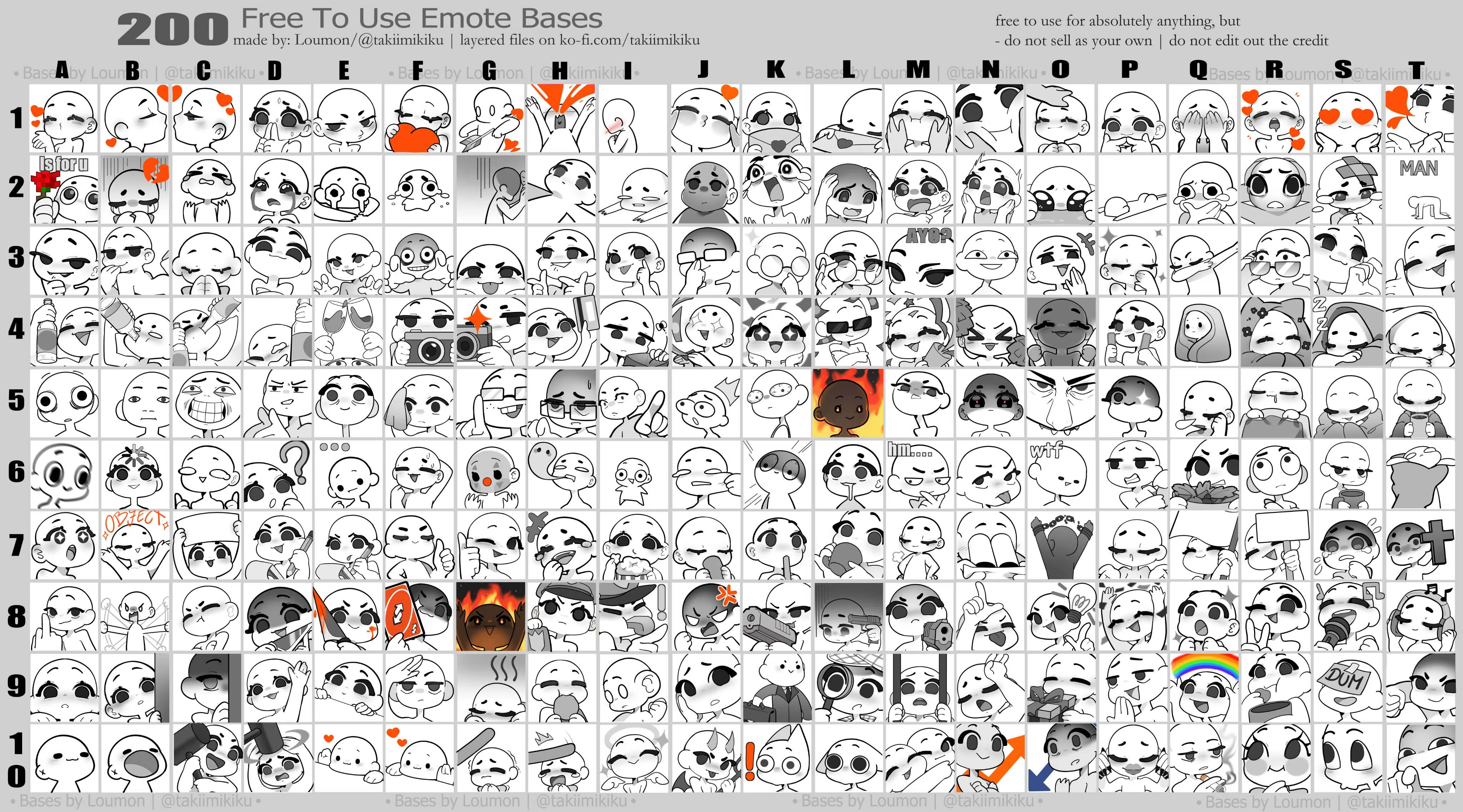 YCH Emote (Takiimikiku base) by YourSatanist (@yoursatanist) | VGen
