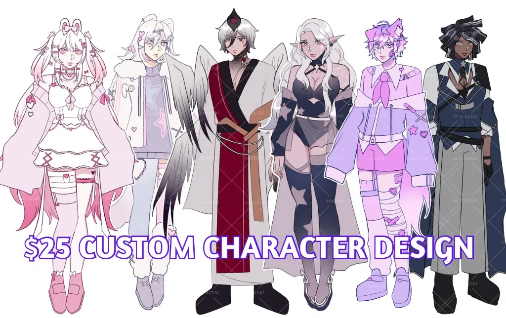 CUSTOM CHARACTER DESIGN by Crxztal (@Crxztal) | VGen