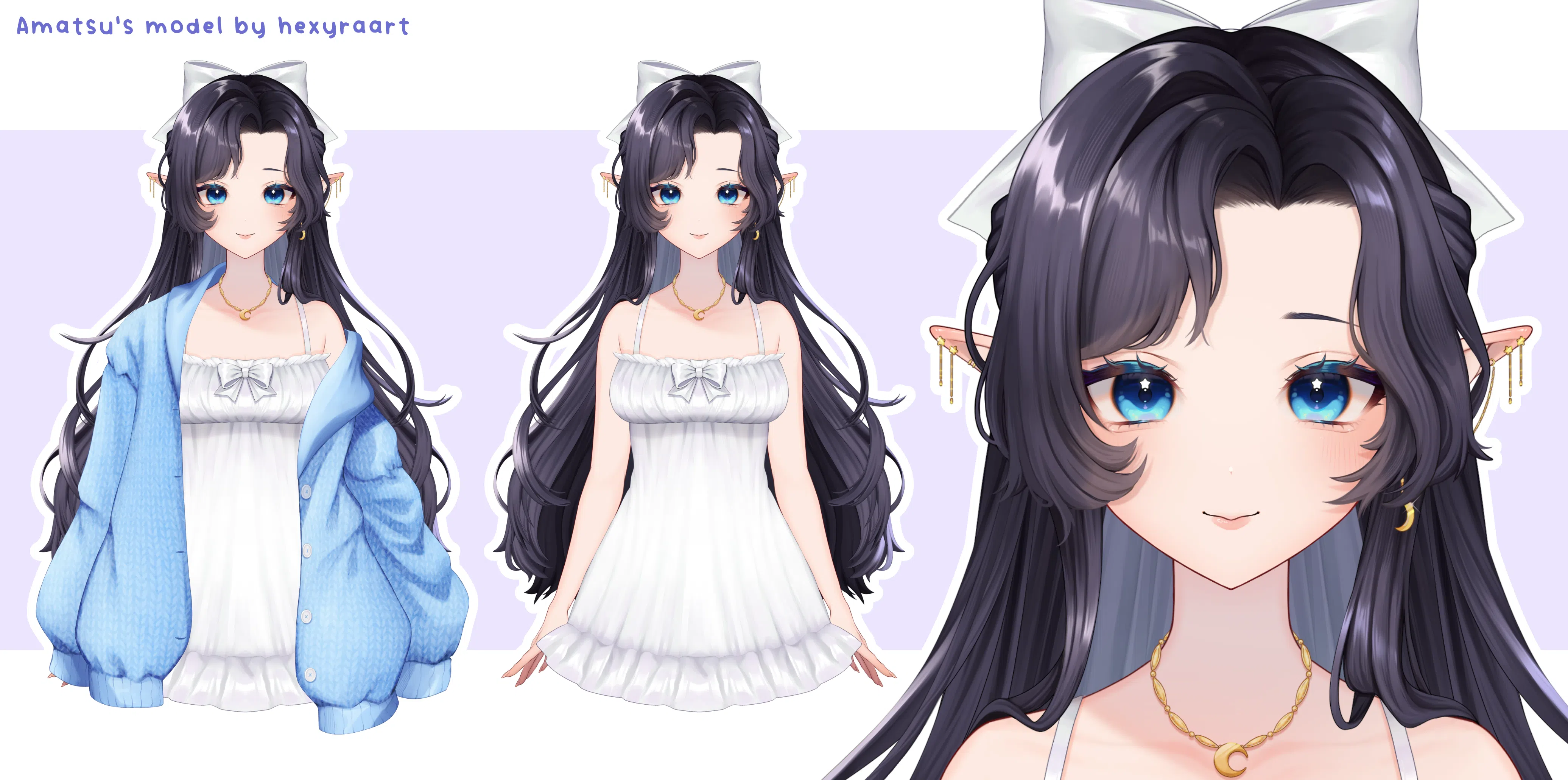 VTuber model (half body) by 🍩🎀 Hexyra 🎀🍩 (@hexyraart) | VGen