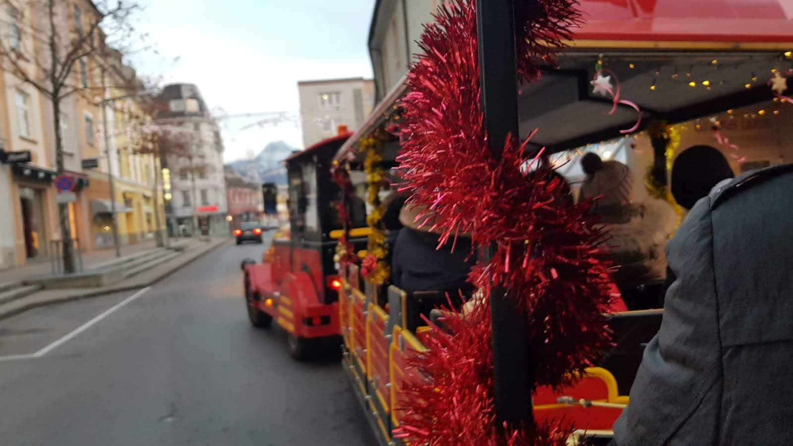 A bordo del trenino turistico di Villach