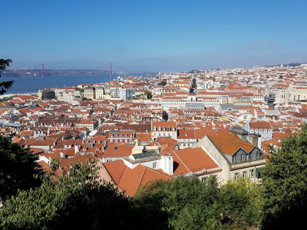 Belvedere del Castello São Jorge di Lisbona