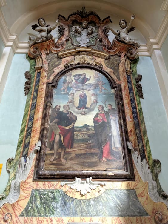 Dipinto dentro la Chiesa di San Francesco a Mondavio