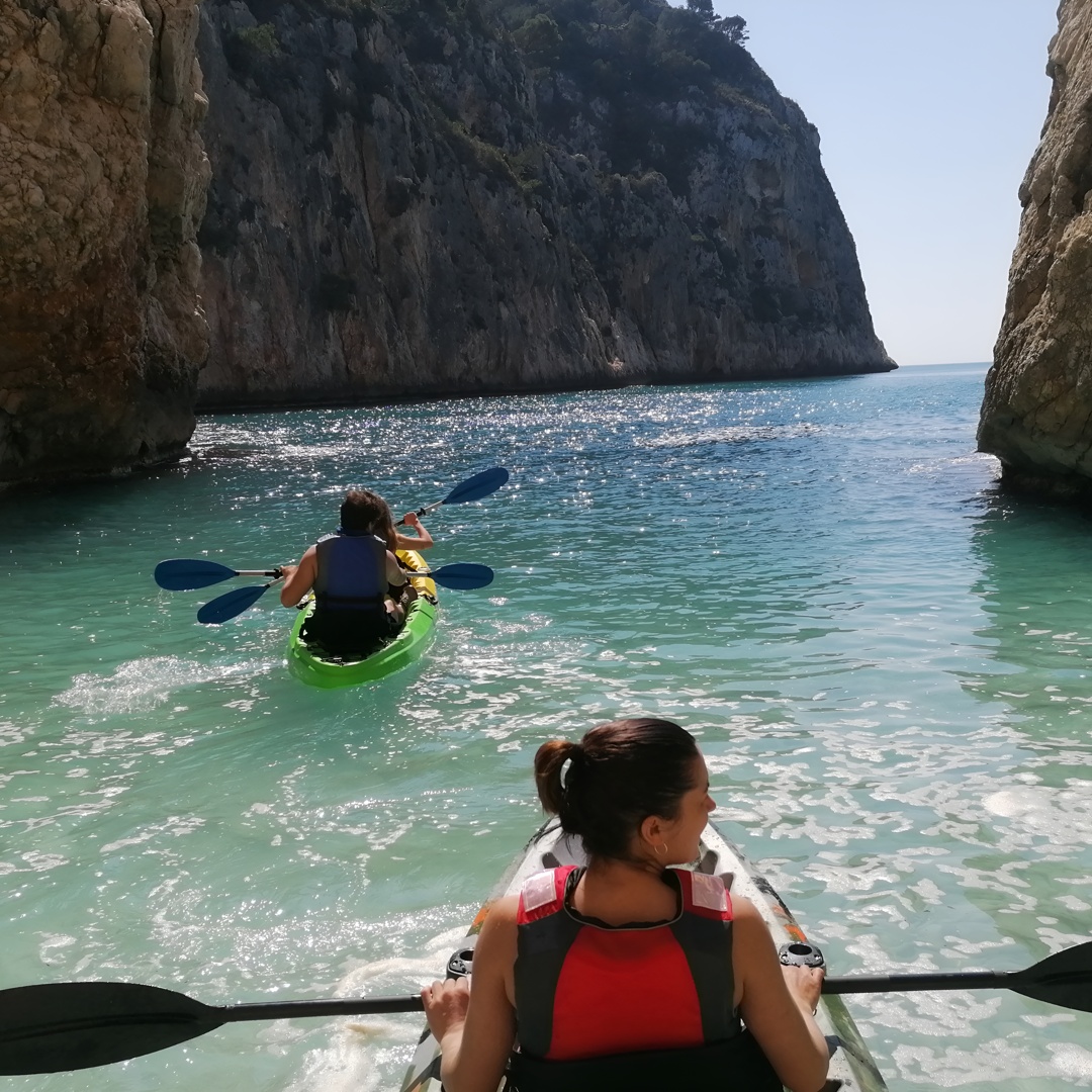 Excursión en kayak en Jávea ,Cala Granadella ( Esnórquel) Caló,llop marí,ambolo en Benidorm