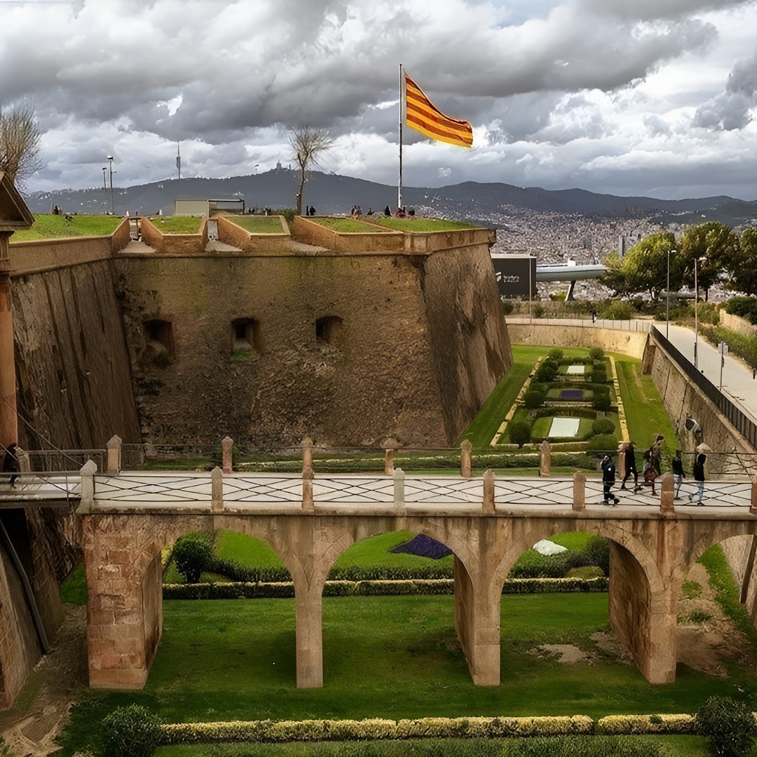 Entrada al Castillo de Montjuic en Barcelona