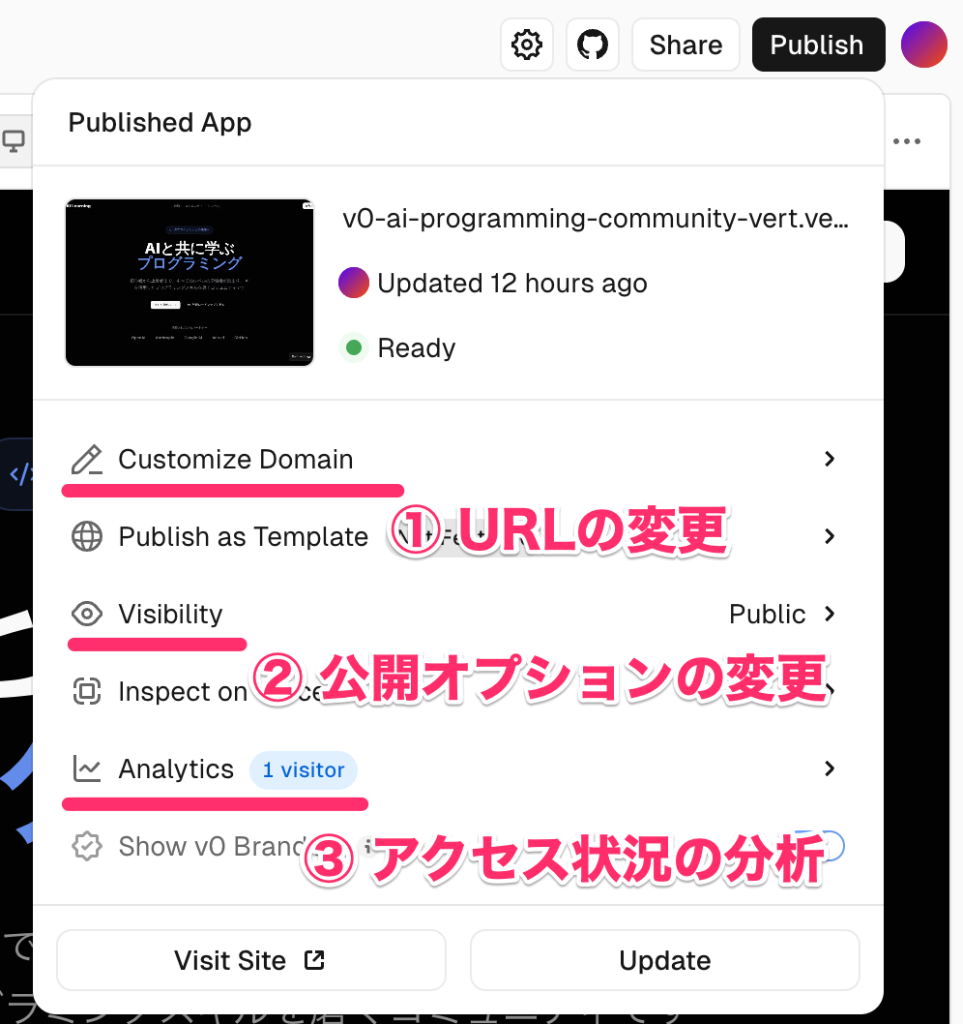 公開オプション