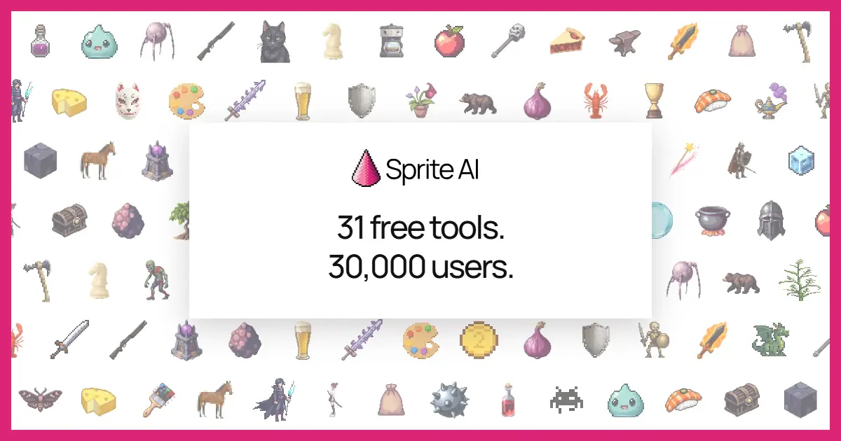 How Sprite AI grew to 30,000 users by giving away 31 free pixel art tools