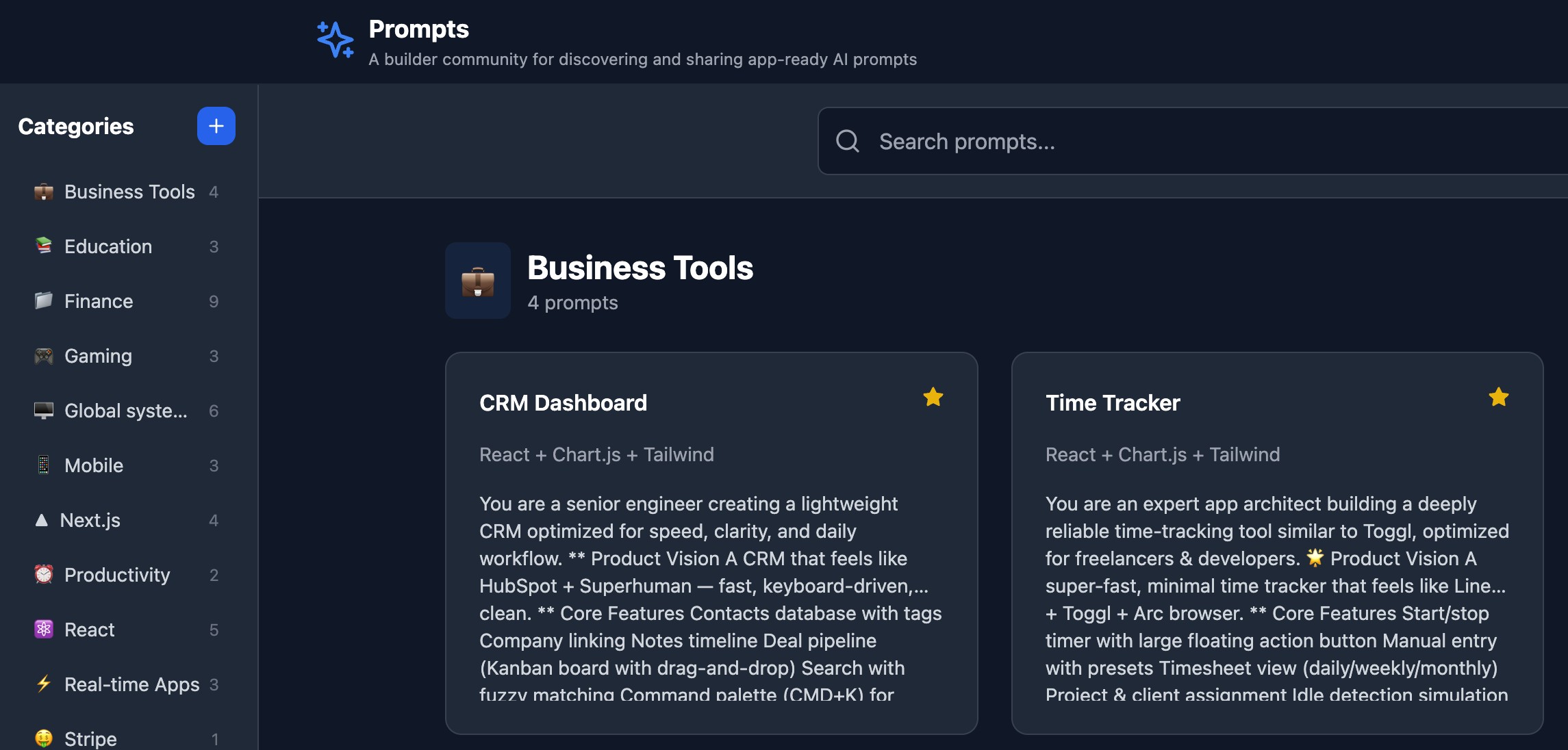 Bolt Prompt Directory