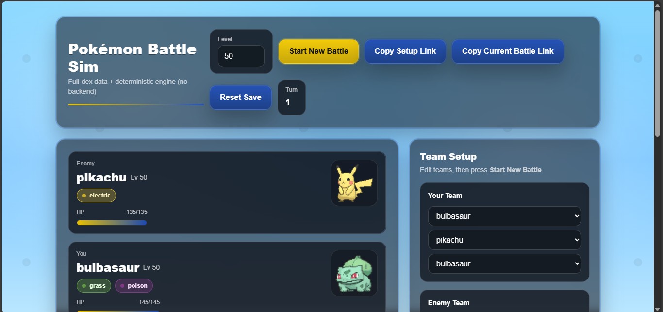 Pokemon Battle Simulator 