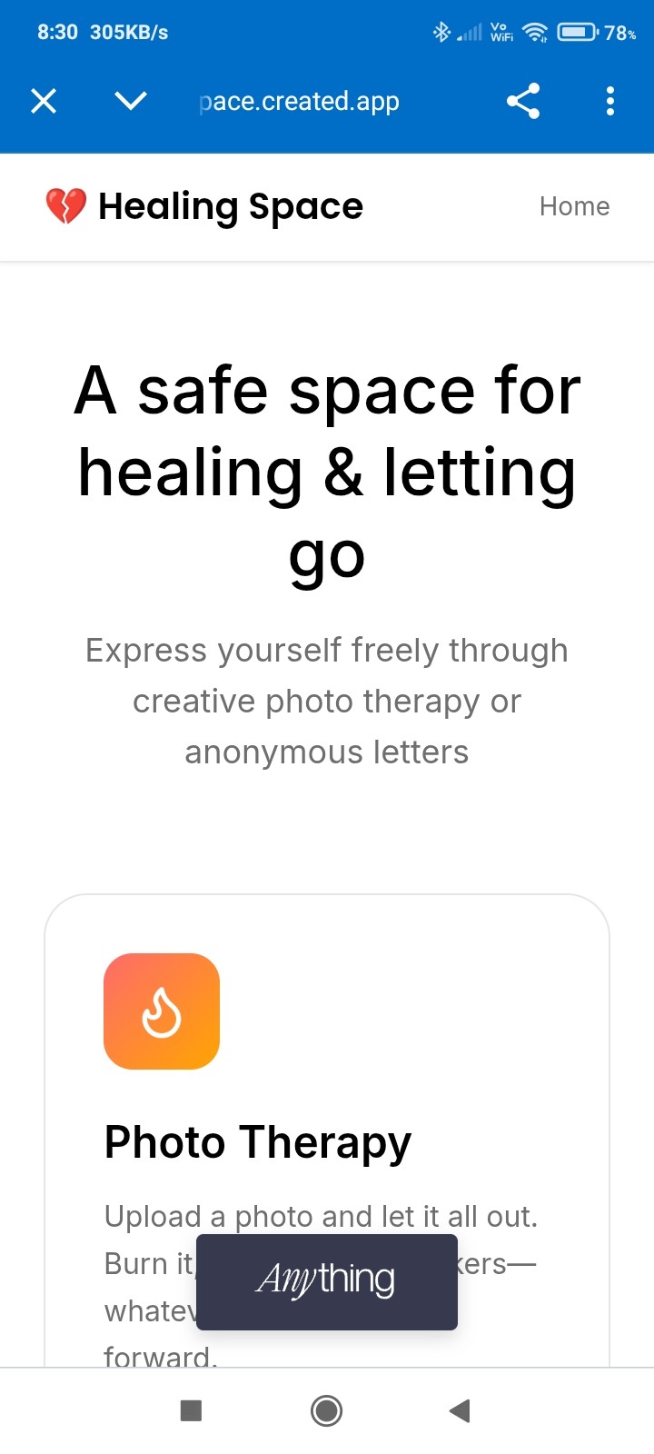 Healing space (AI given)