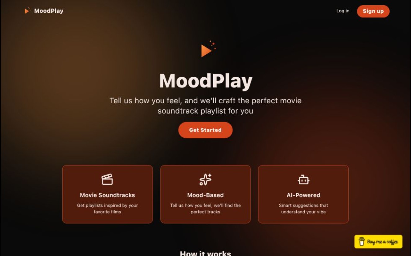 MoodPlay — AI Movie Soundtrack Playlists