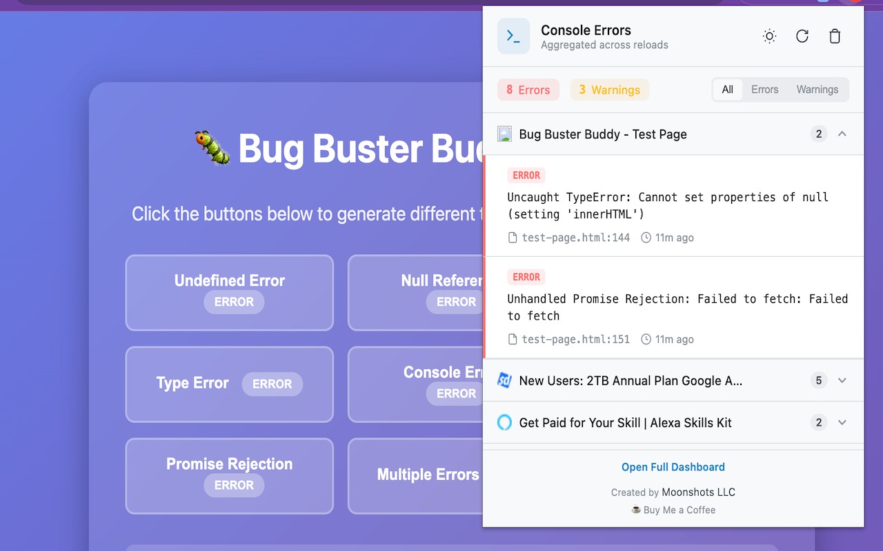 Console Log Error AI Fixer