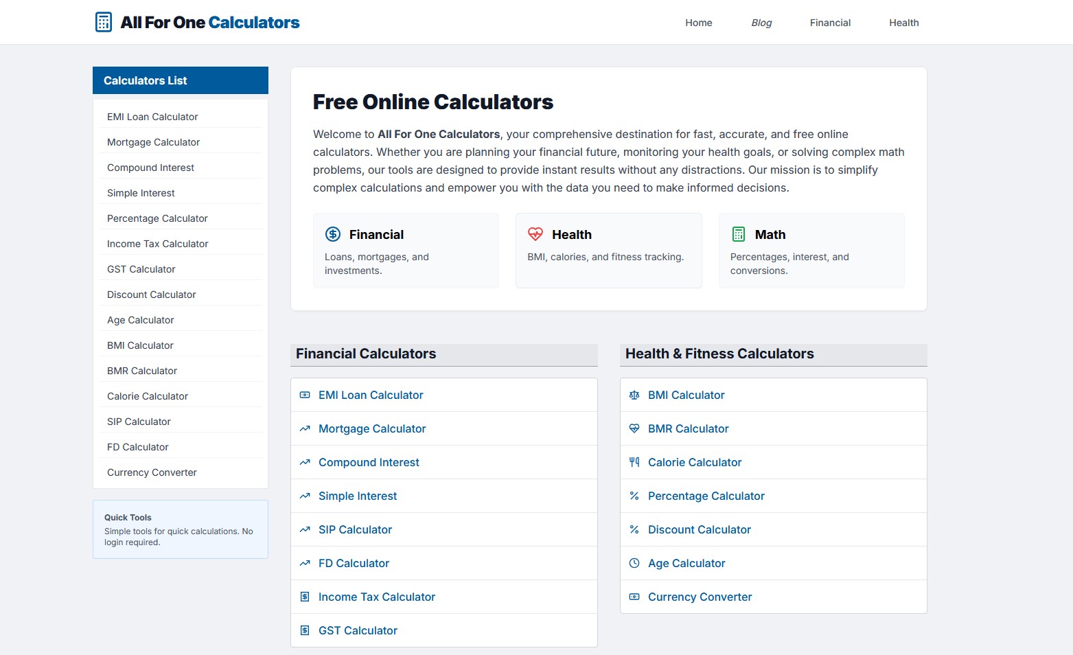 All For One Calculator