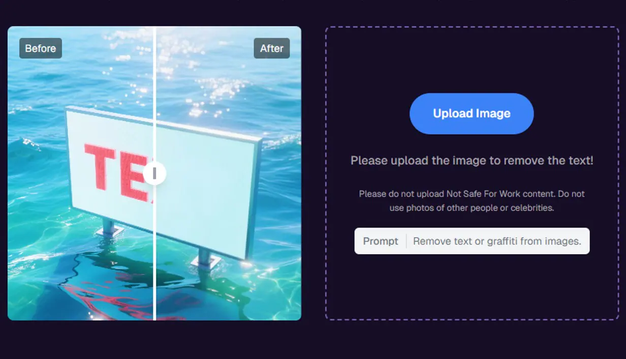 Remove Text From Image