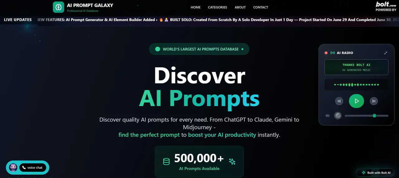 AI Prompt Galaxy Reviews & Feedback | VibeCodingList