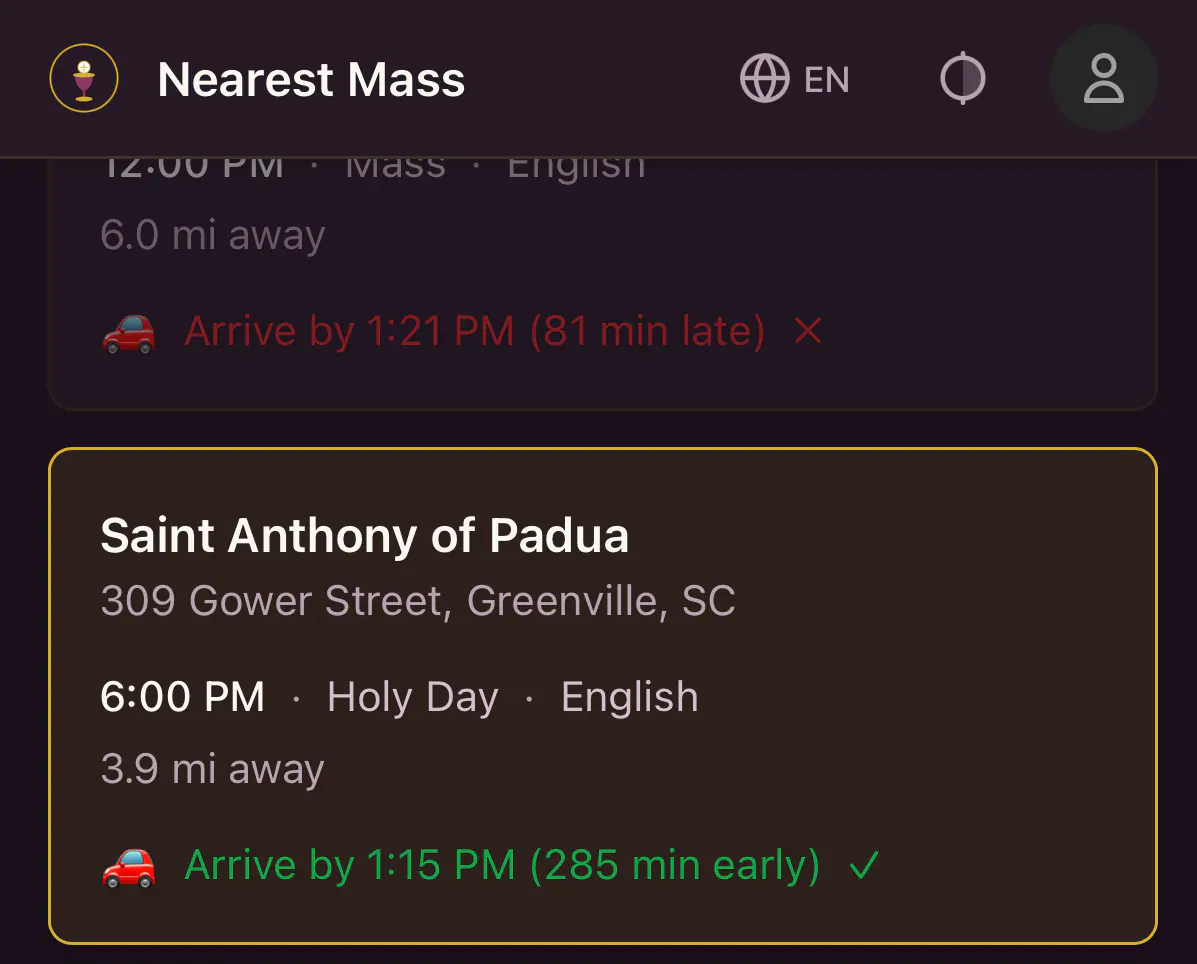 nearestmass.com