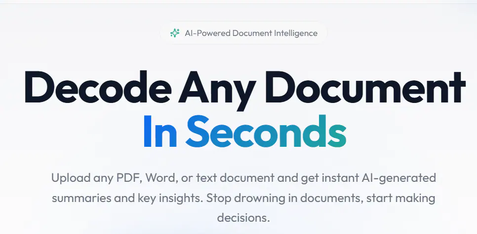 Docdecode Document Summarizer