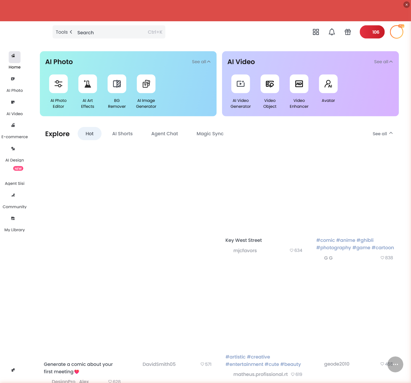 Fotor's dashboard showing the dedicated e-commerce suite with marketplace-spec resizing options