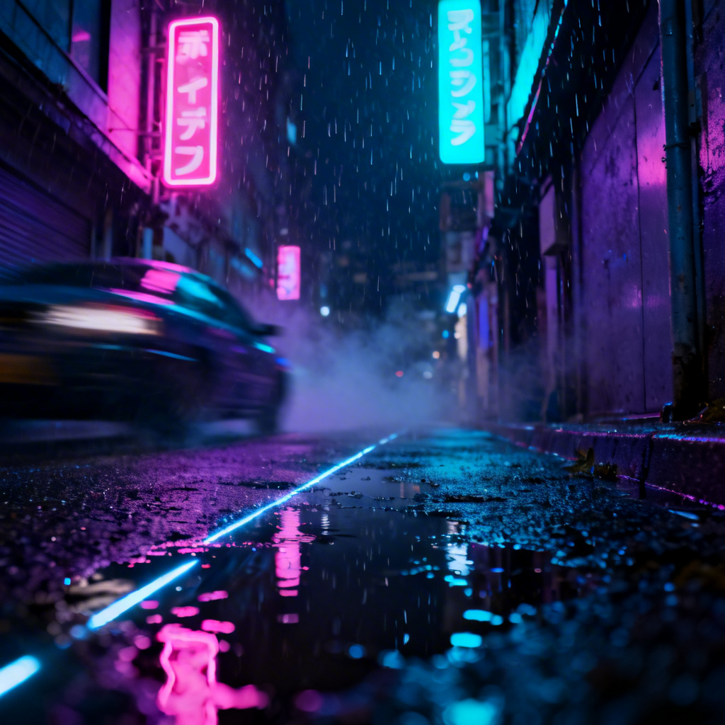 Seedream 4.0 ($0.030) - Cyberpunk Tokyo alley at night, neon signs reflecting on wet pavement, cinematic color grading