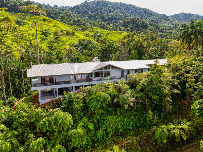 Waterfall Ocean View Dream Home for Sale 25 min from Dominical