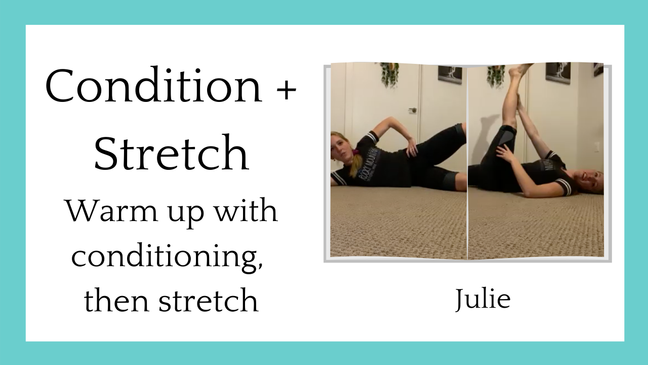 Stretch & Conditioning (25 mins, a little shoulders and a lot of hips) -- Jan 4