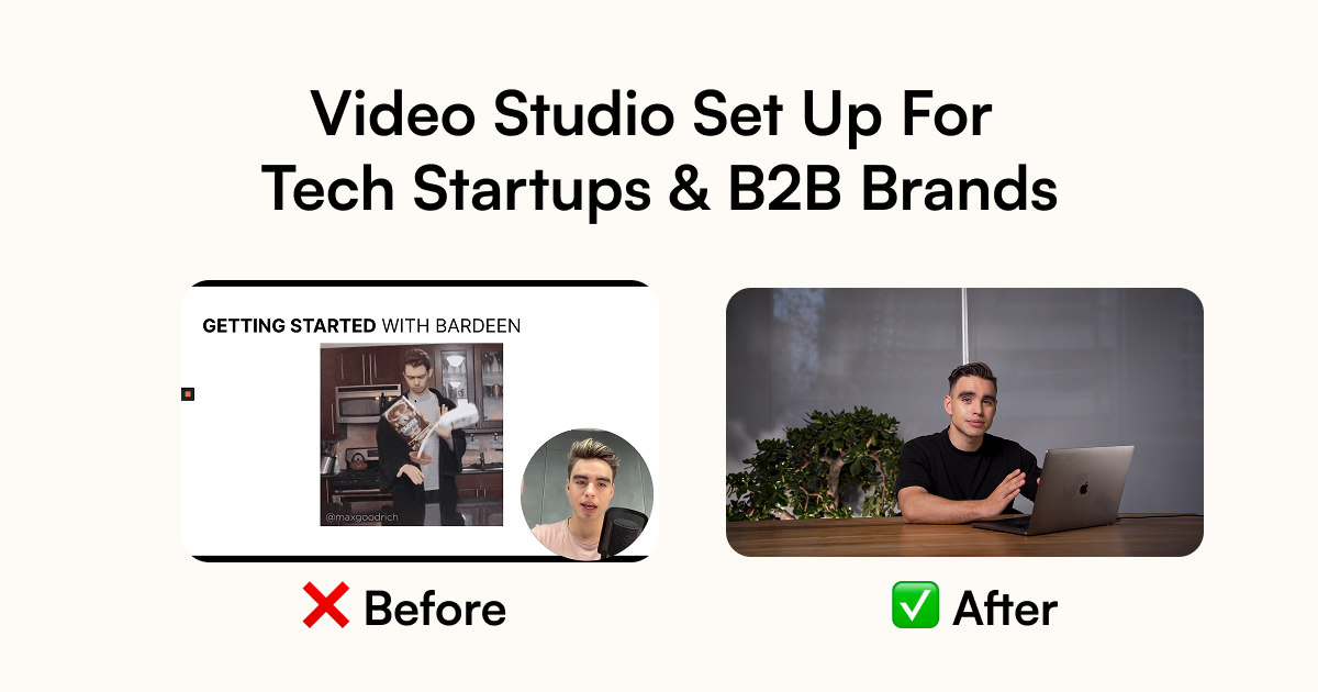 Video Studio Set Up for Tech Startups & B2B Brands