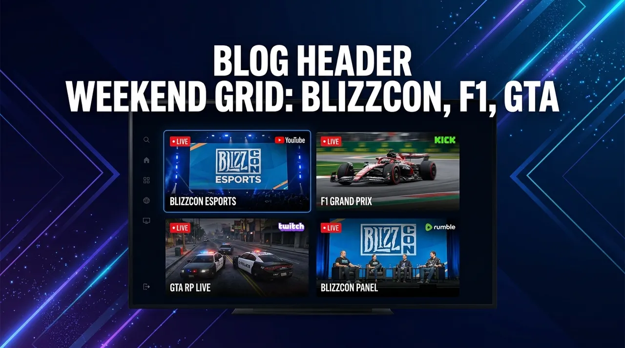 BlizzCon, F1, & GTA RP: Your Weekend Grid
