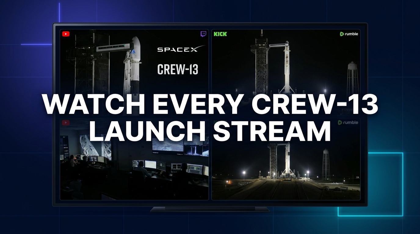 Don't Miss a Second: Watch Every Falcon 9 Block 5 | Crew-13 Launch Stream Simultaneously