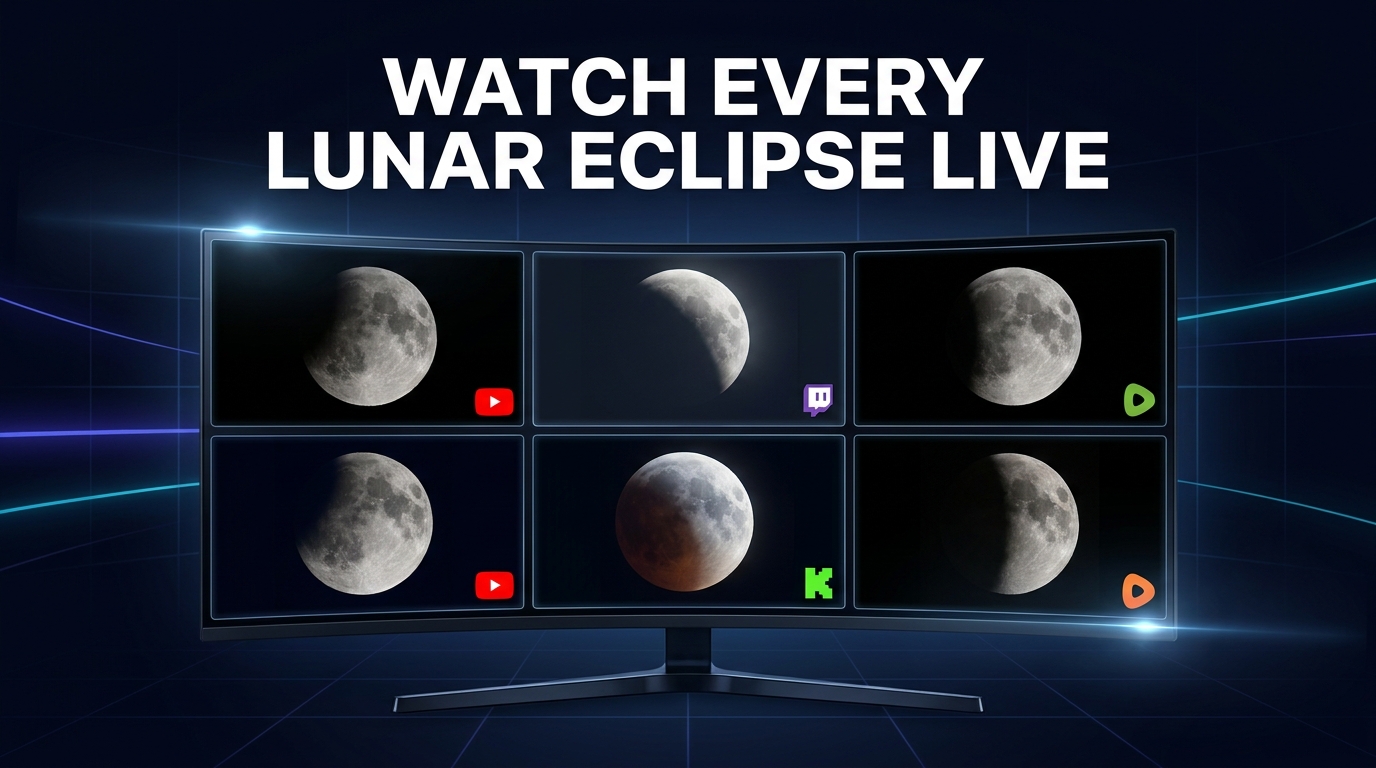 The Ultimate Skygazer's Guide: Watch Every Partial Lunar Eclipse Live Stream at Once with ViewGrid
