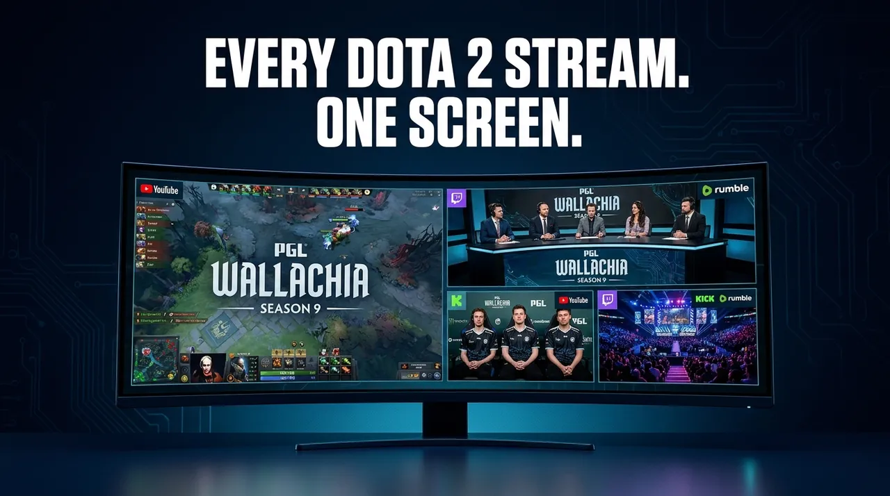 Don't Miss a Second: How to Watch PGL Wallachia Season 9 (Dota 2) with Every Stream at Once