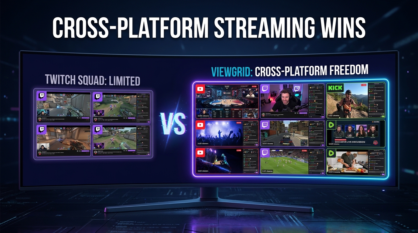 Twitch Squad or ViewGrid? Why Cross-Platform Wins