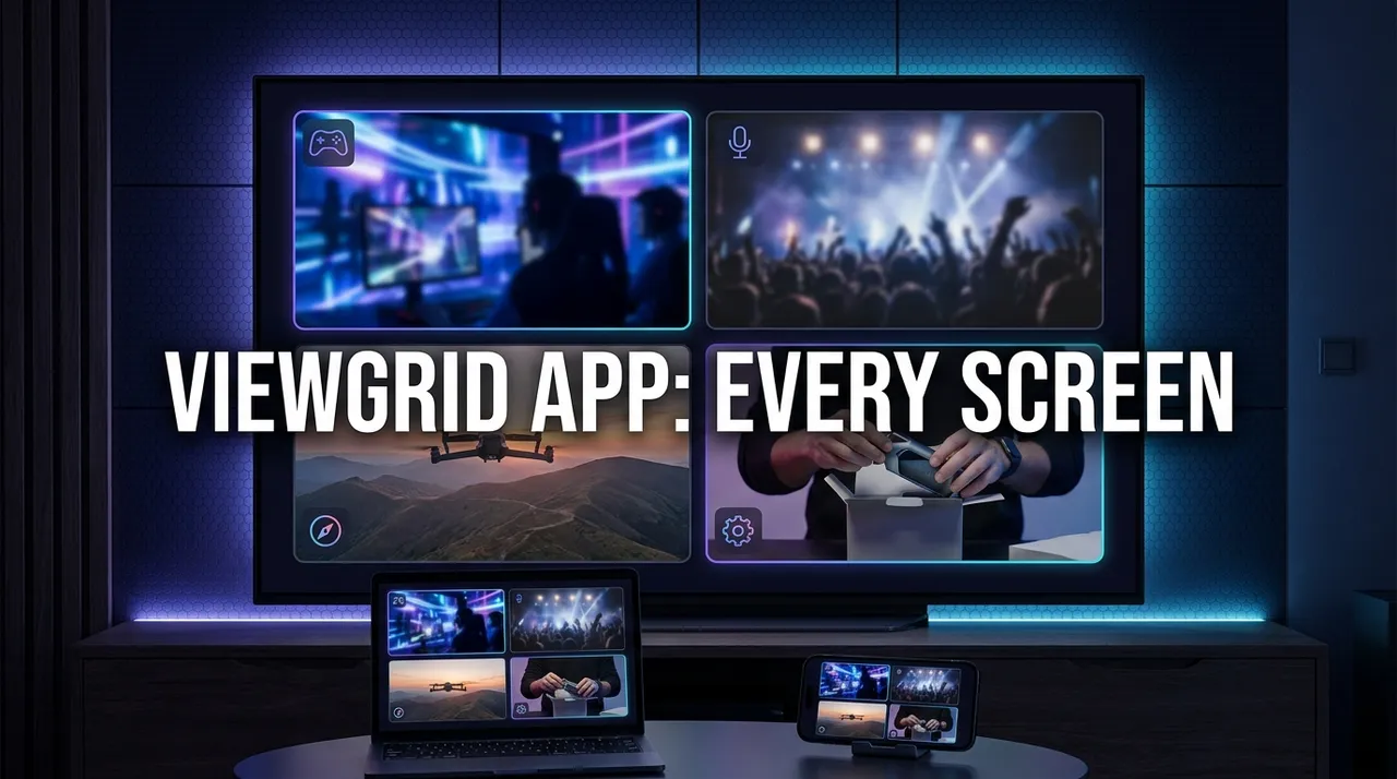ViewGrid Multi-Stream App: Web, iPhone, Android, Fire TV